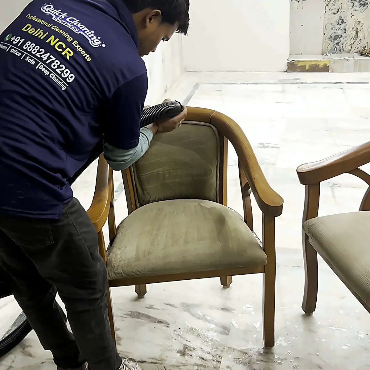 Professional upholstery cleaning - quick drying sofa service Noida