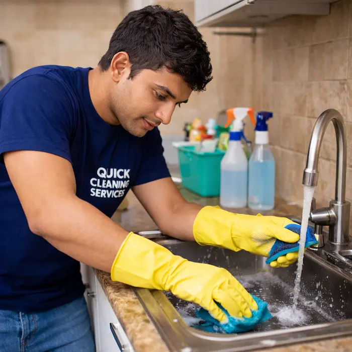 Residential kitchen deep cleaning service in Delhi β grease removal from countertops, cabinets and appliances
